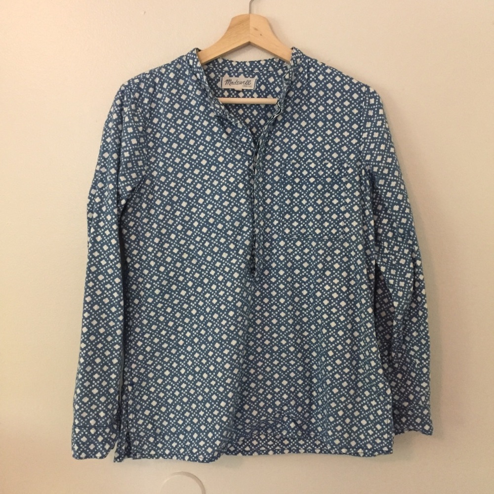 Madewell Button-Up Popover Blouse